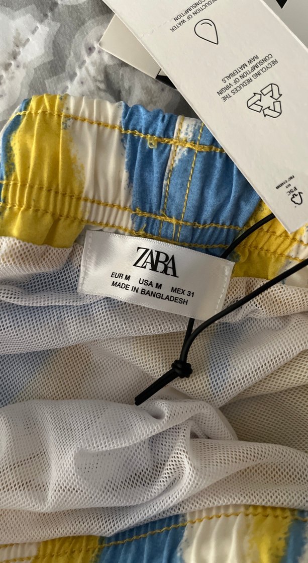 Sarı Mavi Erkek Mini Şort - Görsel 4