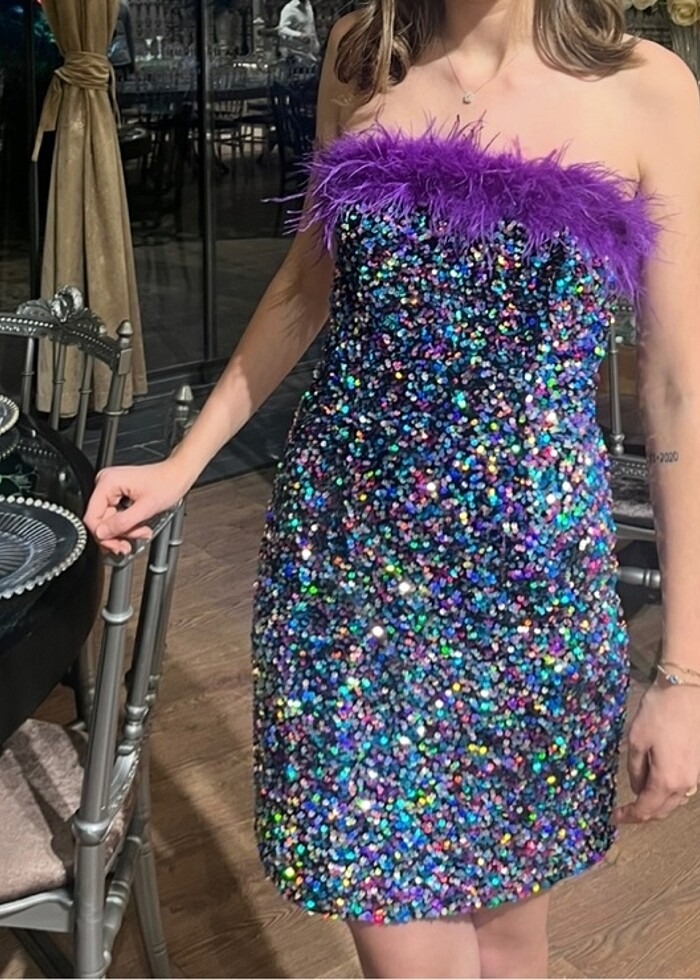 Payetli elbise - Görsel 2