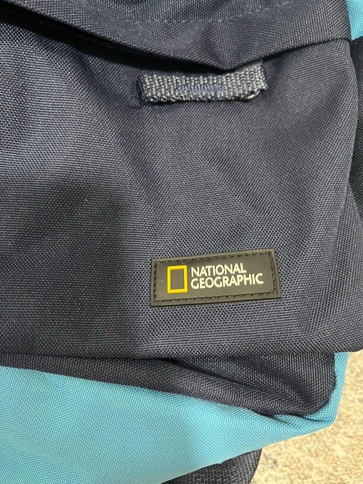 Mavi Baskılı Fermuarlı Kadın Sırt Çantası - Görsel 3