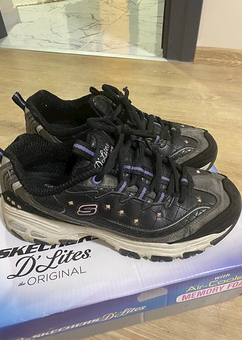 37 Beden Skechers Kadın Siyah Günlük Spor Ayakkabı