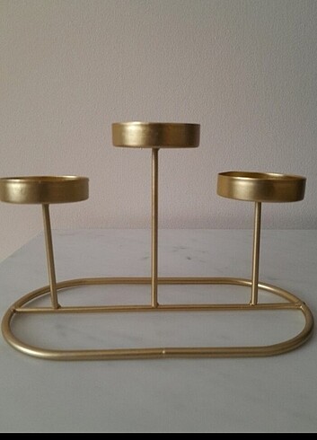 Beden LCW home 3lü mumluk şamdan gold altin