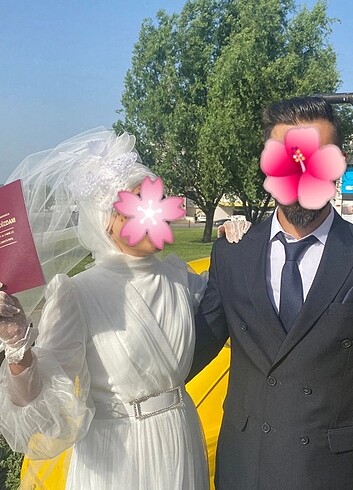 Tesettür nikah elbisesi