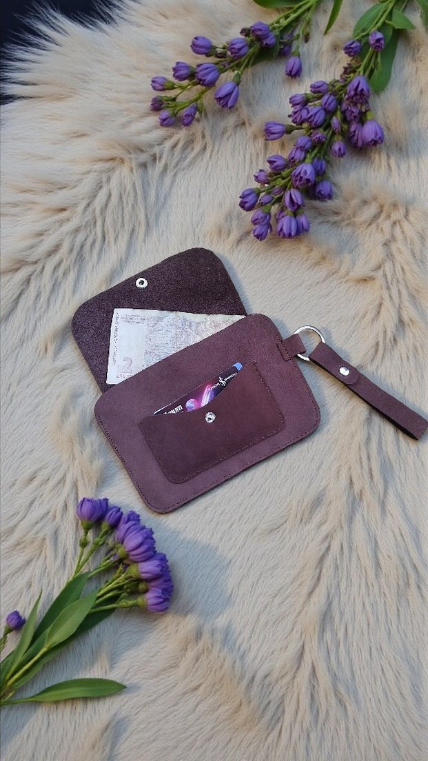 hakiki kuzu süet deri cüzdan - Görsel 2