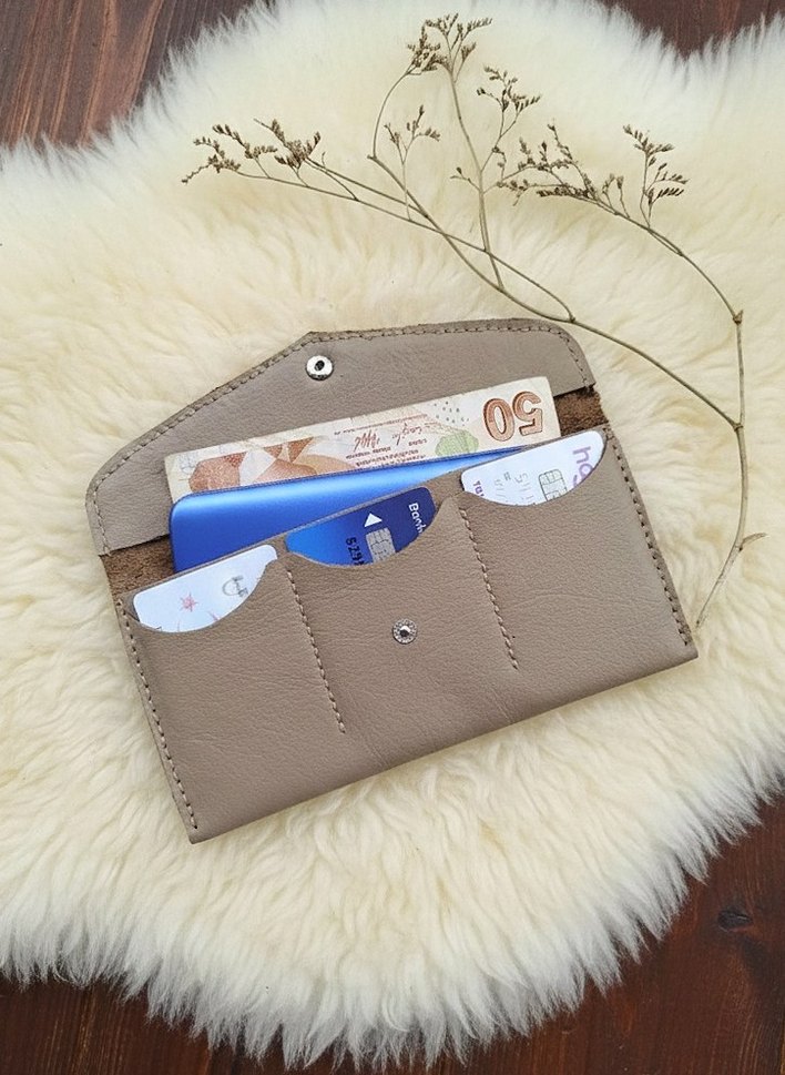 el yapımı hakiki deri cüzdan - Görsel 2