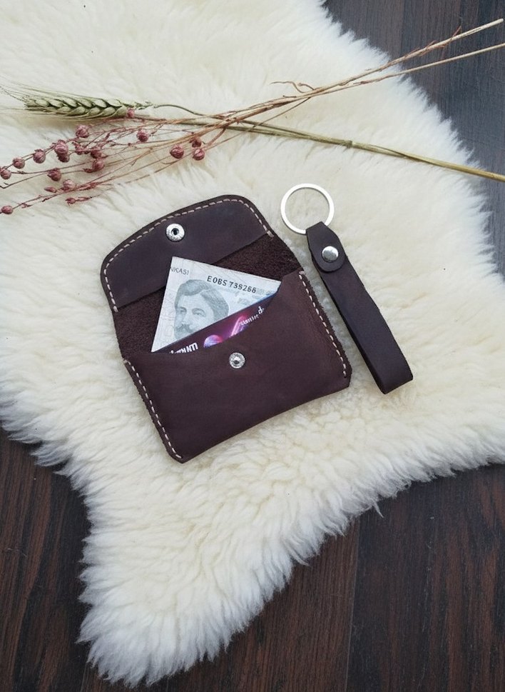 il yapımı hakiki deri cüzdan ve anahtarlık - Görsel 2