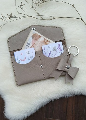 el yapımı hakiki deri cüzdan ve anahtarlık - Görsel 2