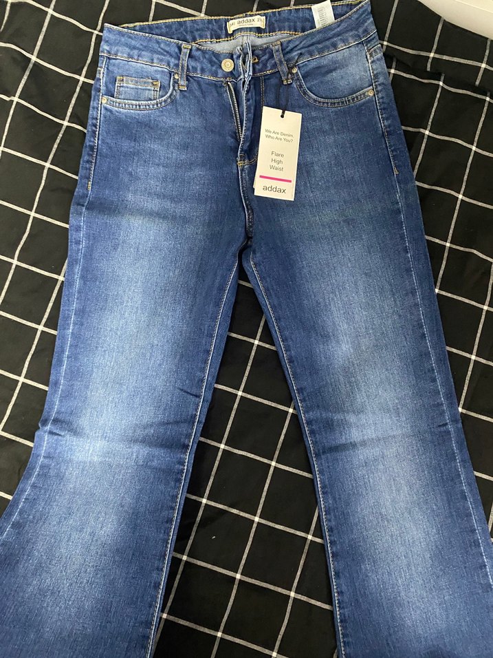 Addax Yüksek Bel Mavi Denim Jean — görsel 2/4