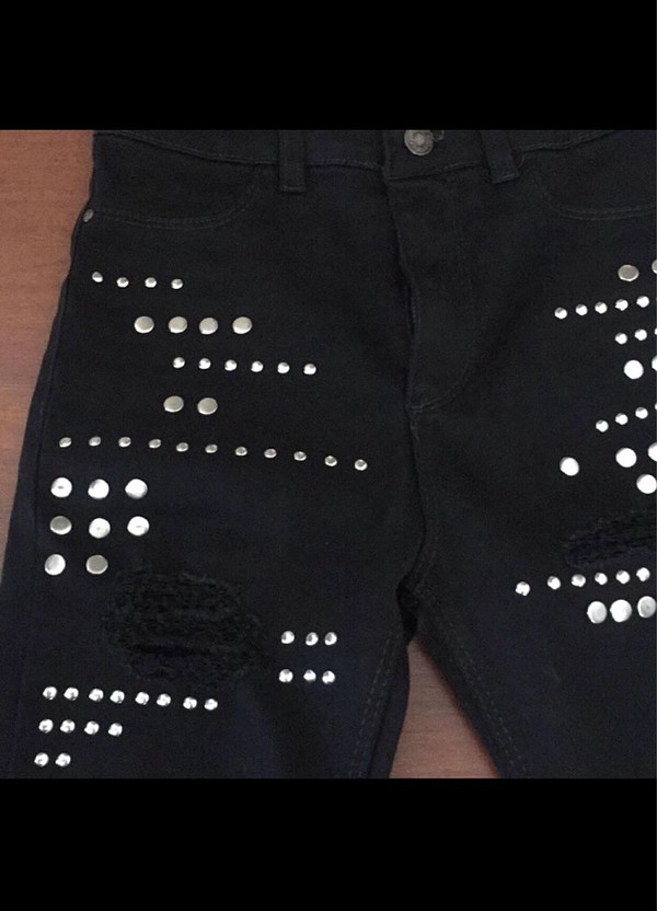 Zımbalı pantolon - Görsel 2