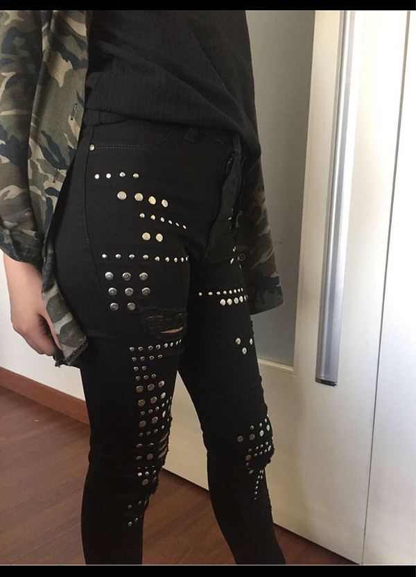 Zımbalı pantolon - Görsel 3