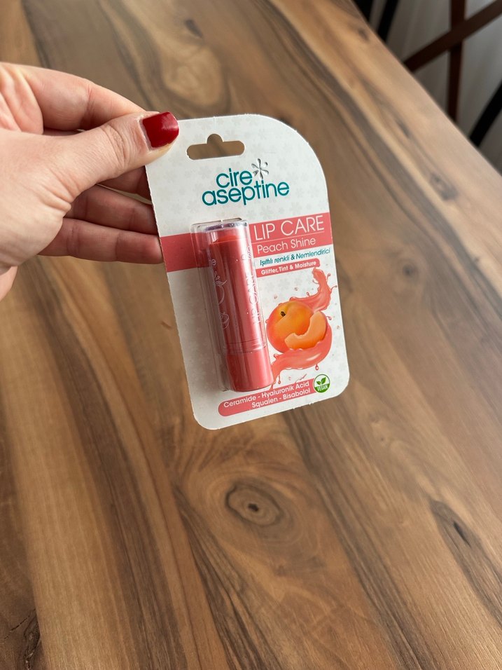 Cire Aseptine Şeftali Parlaklığı Dudak Bakımı - Görsel 2