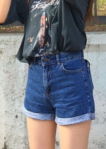 Jean şort - Görsel 4