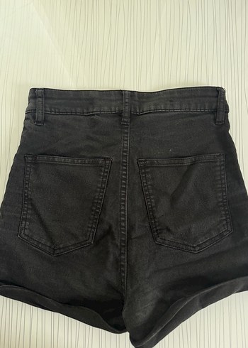 Siyah Mini Denim Şort - Görsel 2