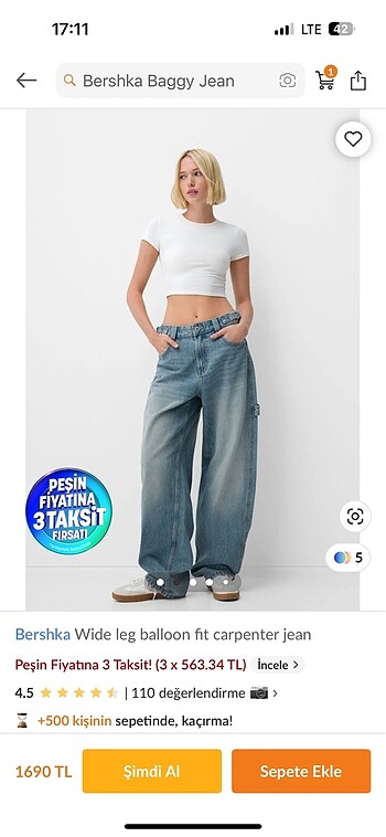 Bershka baggy jean