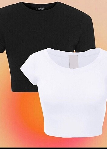 Siyah s beden crop