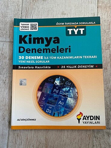 Aydın yayınları tyt kimya deneme