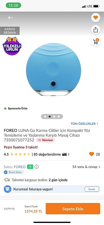  Beden Renk Foreo Luna go