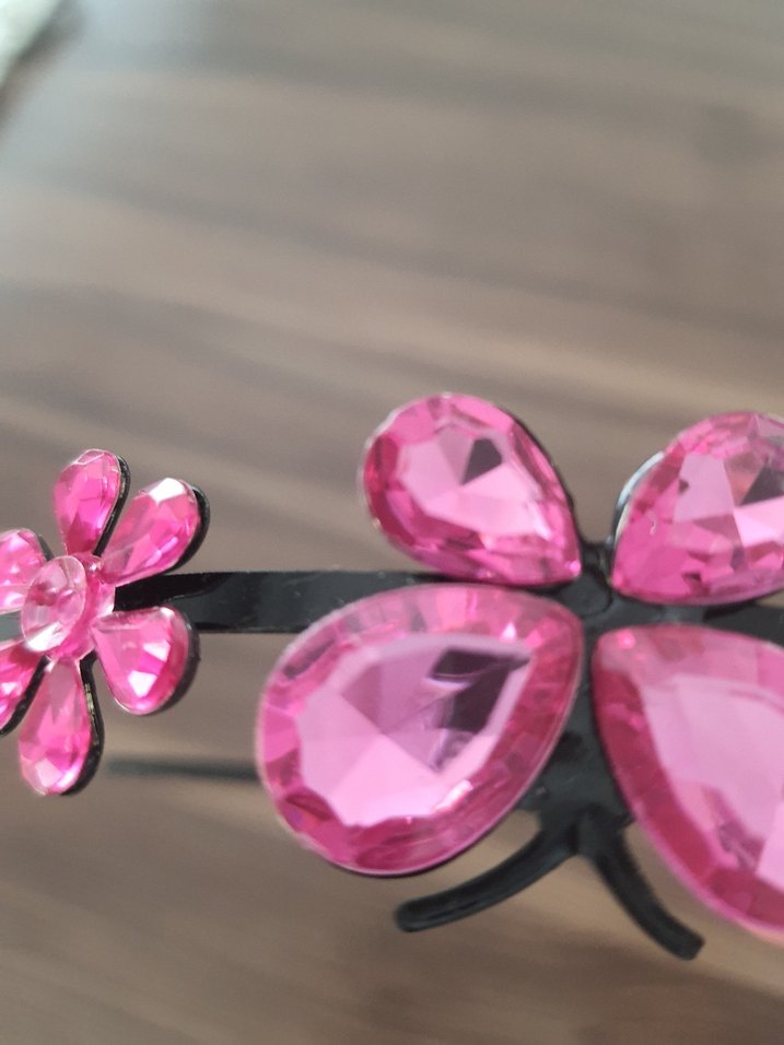 Renkli Cam Taşlı Pembe Taç - Görsel 2