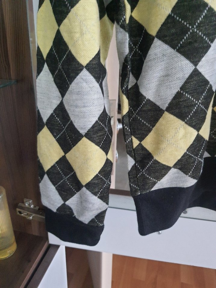 D&G Erkek Gri Ekose Sweatshirt - Görsel 4