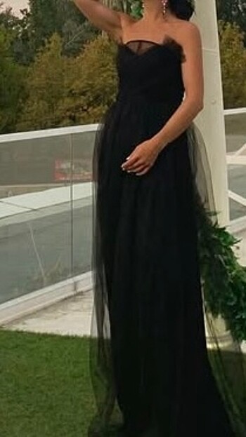 Zara Siyah tütülü abiye