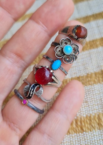 Sterling silver gümüş yüzükler
