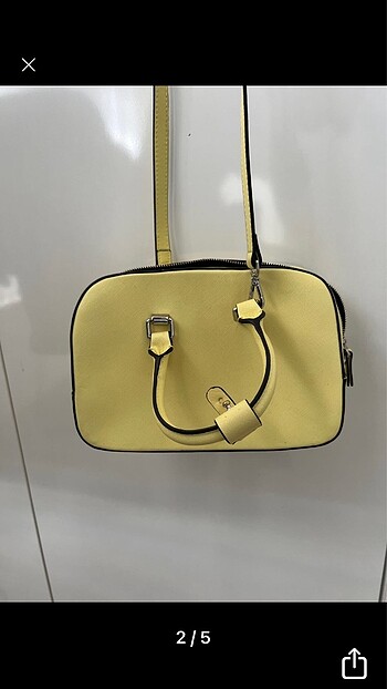 Zara hem askılı hem kol çantası geniş temiz şık günlük - Görsel 2