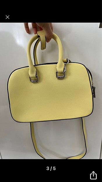 Zara hem askılı hem kol çantası geniş temiz şık günlük - Görsel 3