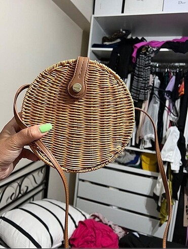 Zara hasır çanta yazlık - Görsel 7