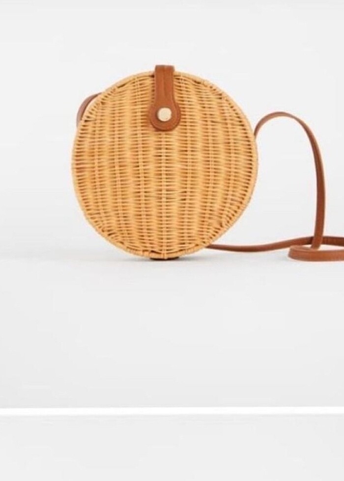 Zara hasır çanta yazlık - Görsel 5