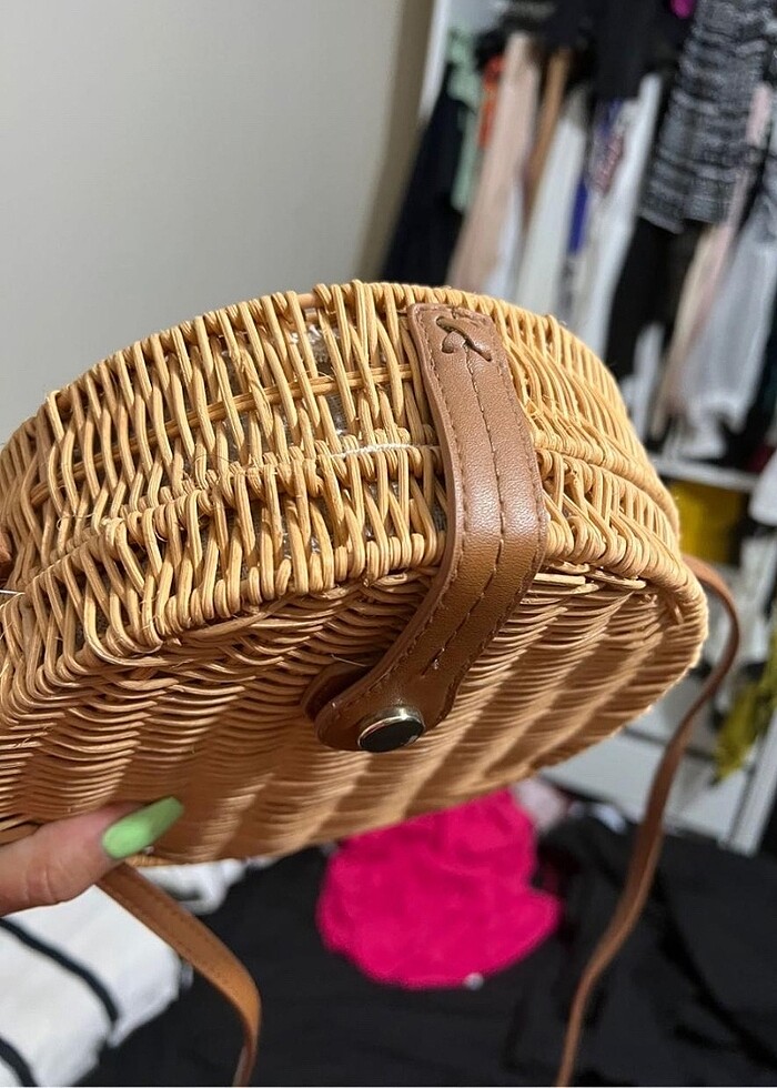 Zara hasır çanta yazlık - Görsel 3