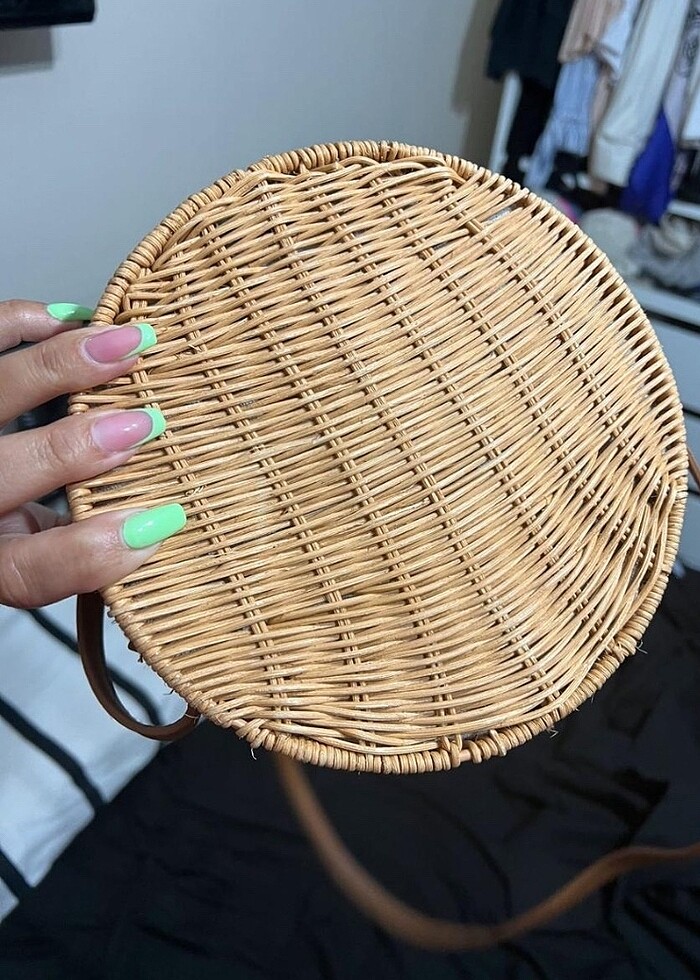 Zara hasır çanta yazlık - Görsel 4