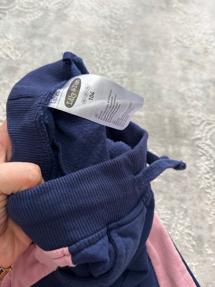 Kız Çocuk Pembe ve kız cocuk Lacivert Eşofman Altları - Görsel 3