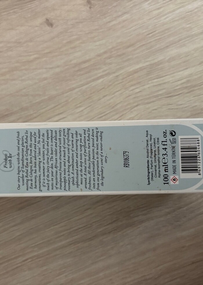 Rebul ıce kolonya cam şişe - Görsel 2