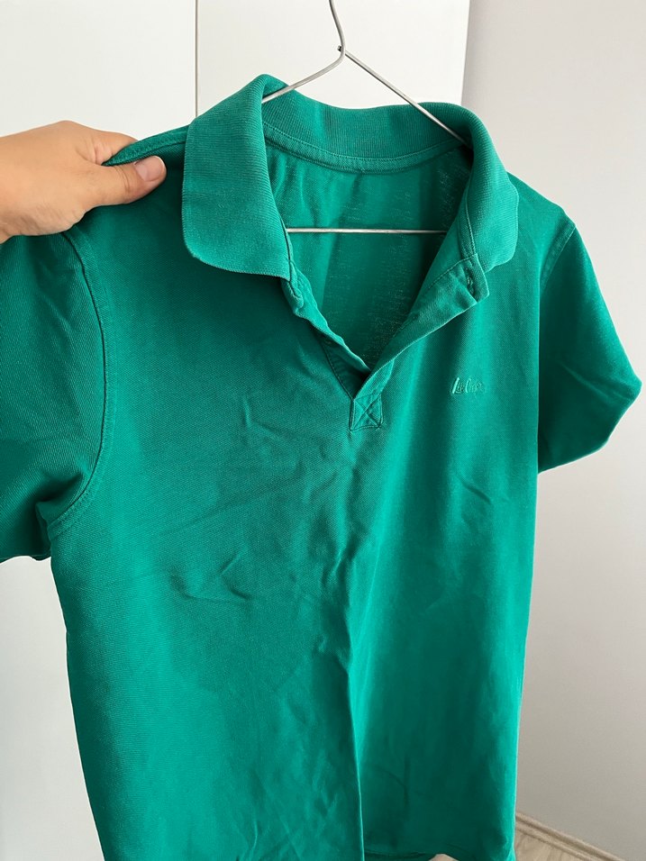 Düğmeli Kısa Kollu polo yaka tişört - Görsel 3