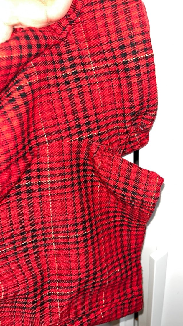 Kırmızı Kareli Fırfırlı Kız Elbisesi - Görsel 3