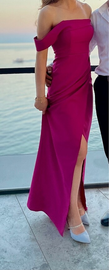 Trendyol & Milla PEMBE UZUN ELBİSE