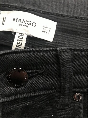 36 Beden siyah Renk Mango Kot Pantolon
