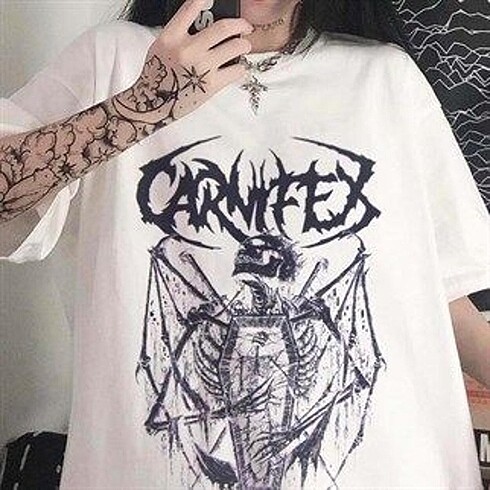 Urban Outfitters Carnifex The Script Siyah Unisex T-shirt