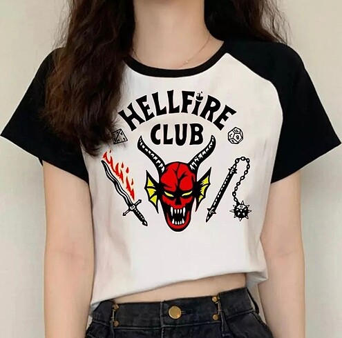 Urban Outfitters Stranger Things HellFire Club Unisex Oversize T-shirt