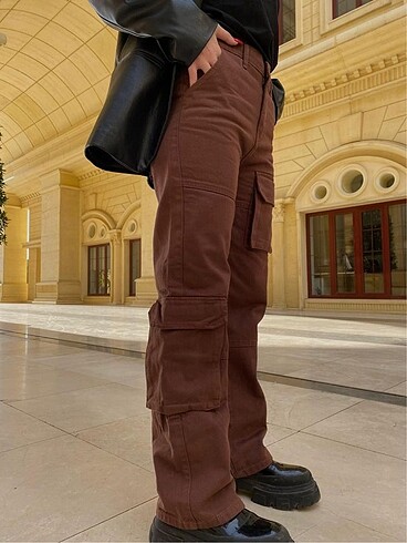 Urban Outfitters Y2K Recycled Kahverengi Kargo Pantolon