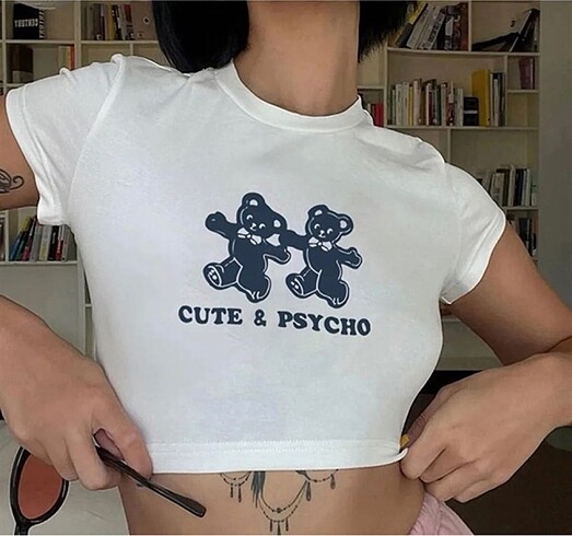 Urban Outfitters Cute & Psycho Bears Baskılı Tshirt