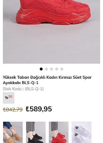 38 Beden kırmızı Renk Tony Black Spor ayakkabi