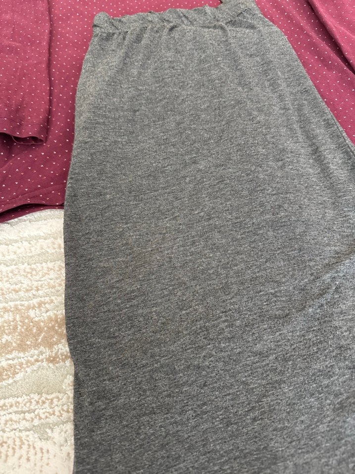 Erkek Bordo Üst ve Gri Midi Pijama Takımı - Görsel 3