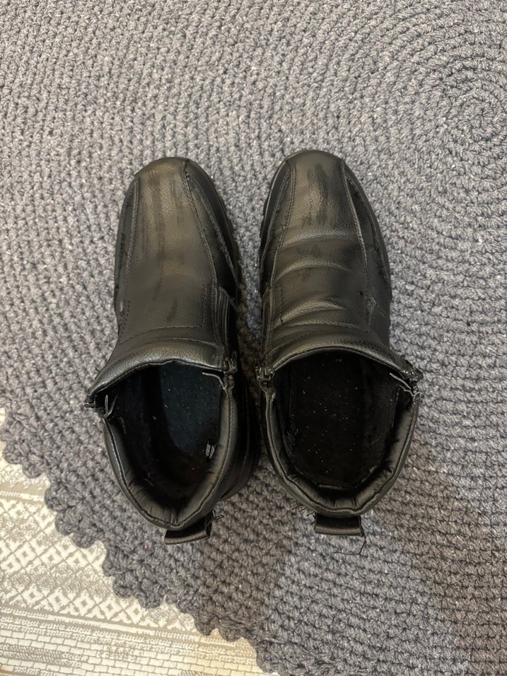 Siyah Deri Fermuarlı Erkek Bot - Görsel 3