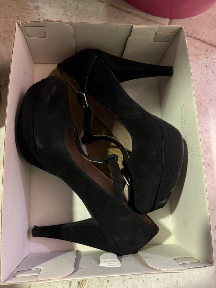 Kadın Siyah Tokalı Stiletto Topuklu Ayakkabı - Görsel 3