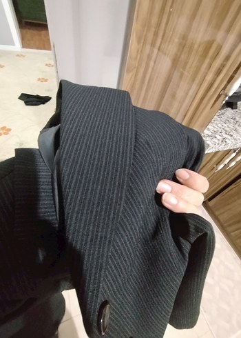 tiriko kazak hediye Siyah Midi Uzun Kollu Kadın Takım Elbise - Görsel 12