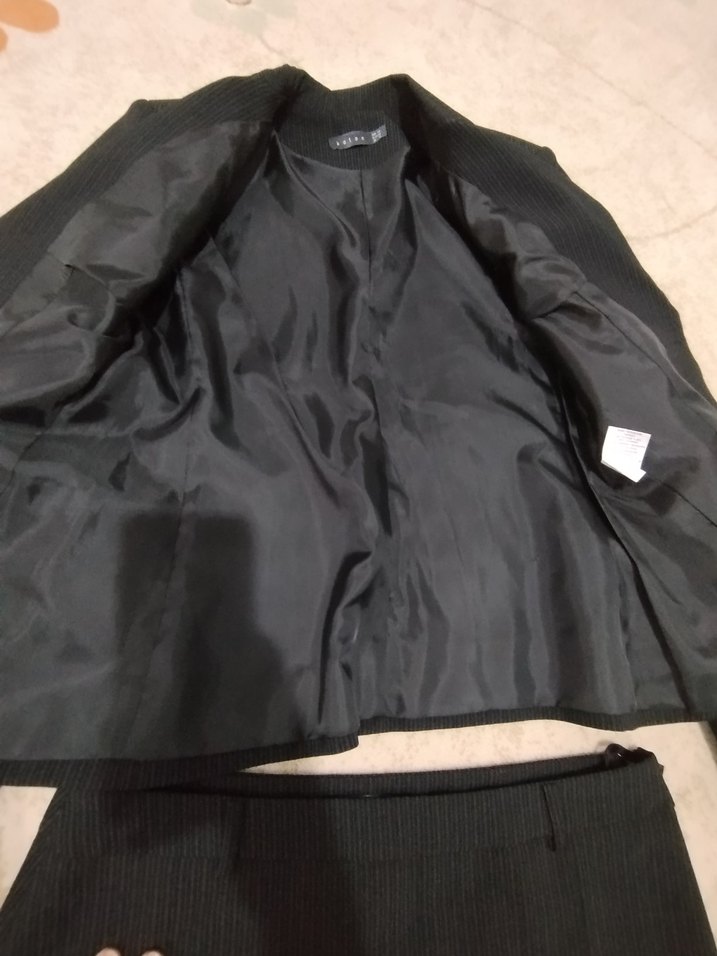 tiriko kazak hediye Siyah Midi Uzun Kollu Kadın Takım Elbise - Görsel 5