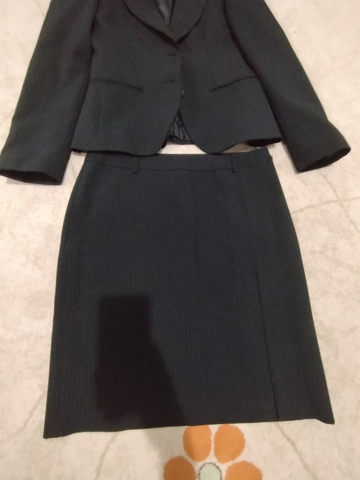 tiriko kazak hediye Siyah Midi Uzun Kollu Kadın Takım Elbise - Görsel 3