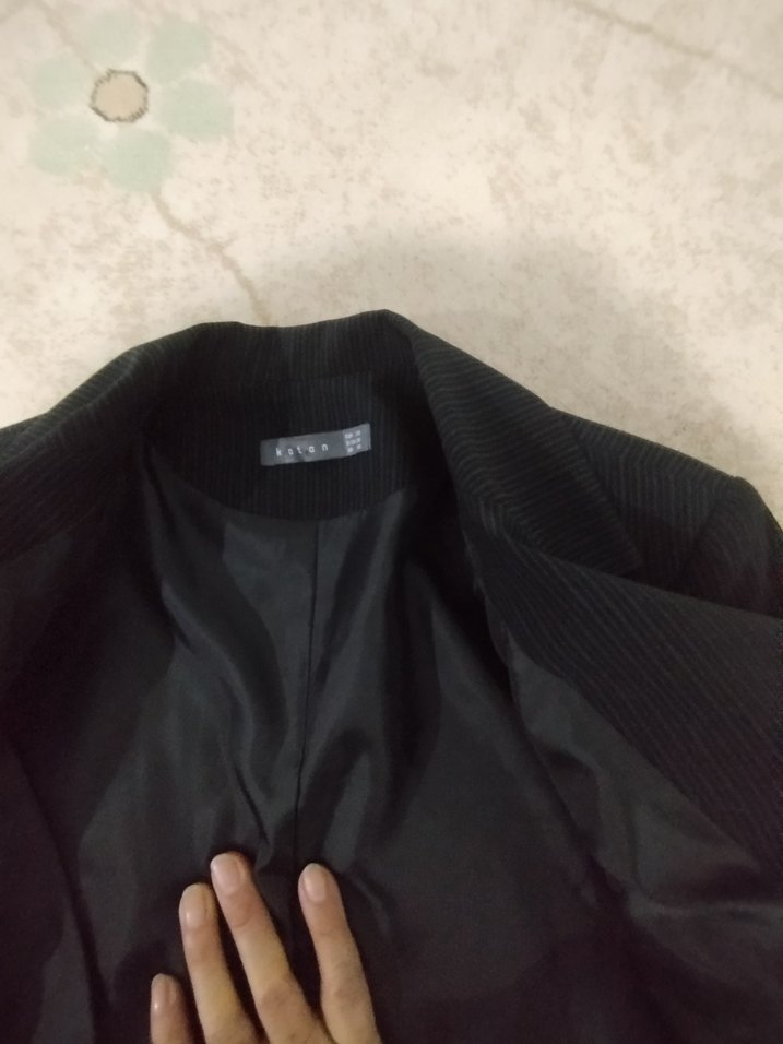 tiriko kazak hediye Siyah Midi Uzun Kollu Kadın Takım Elbise - Görsel 4