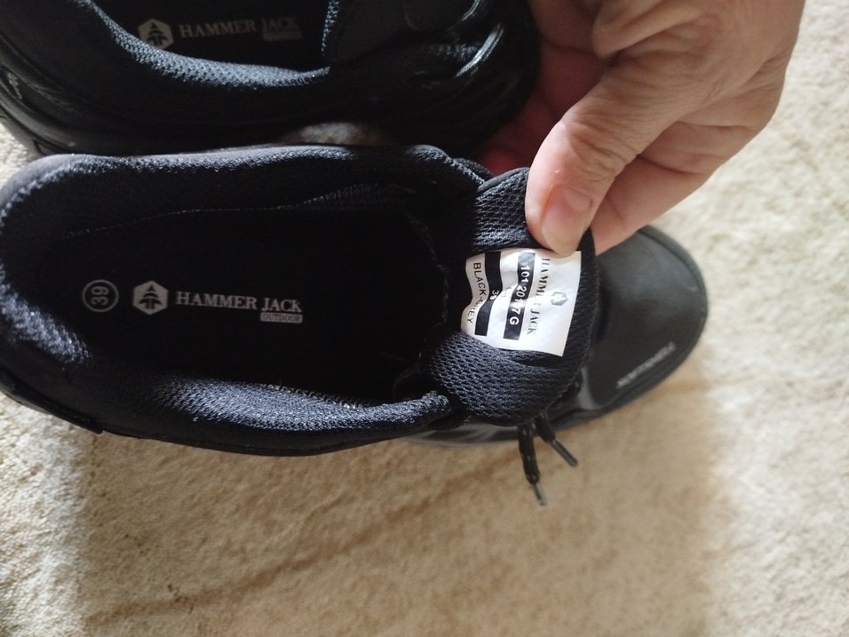 orjinal Siyah Outdoor Ayakkabı Velcro Bağcıklı - Görsel 3