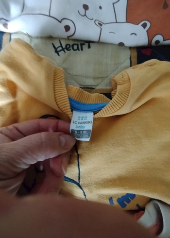 Gri Düğmeli Uzun Kollu Bebek Takımı karışık marka çocuk kıyafet - Görsel 18